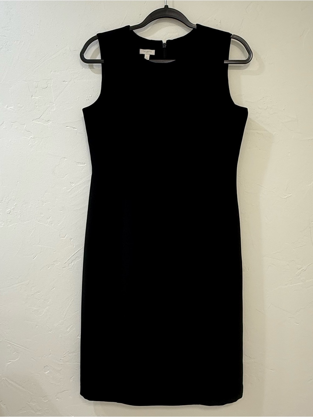 Perfect LBD Talbots Size 6 Black Sleeveless Midi Sheath Dress